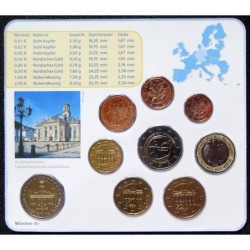 Allemagne - Plaquette BU - 2009 D - 1 cent à 2 euros + 2 euros commémo.