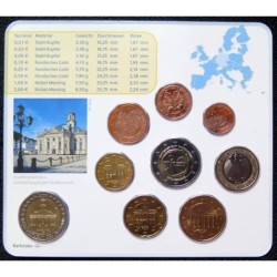 Allemagne - Plaquette BU - 2009 G - 1 cent à 2 euros + 2 euros commémo.