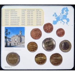 Allemagne - Plaquette BU - 2009 J - 1 cent à 2 euros + 2 euros commémo.