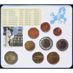 Allemagne - Plaquette BU - 2010 A - 1 cent à 2 euros + 2 euros commémo.