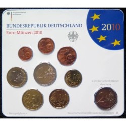Allemagne - Plaquette BU - 2010 D - 1 cent à 2 euros + 2 euros commémo.