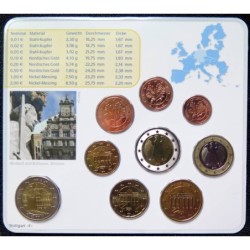 Allemagne - Plaquette BU - 2010 F - 1 cent à 2 euros + 2 euros commémo.
