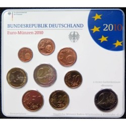 Allemagne - Plaquette BU - 2010 G - 1 cent à 2 euros + 2 euros commémo.