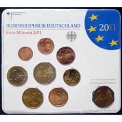 Allemagne - Plaquette BU - 2011 A - 1 cent à 2 euros + 2 euros commémo.