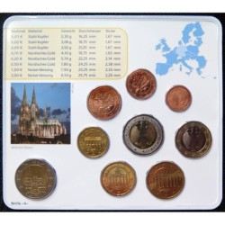 Allemagne - Plaquette BU - 2011 A - 1 cent à 2 euros + 2 euros commémo.