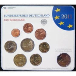 Allemagne - Plaquette BU - 2011 F - 1 cent à 2 euros + 2 euros commémo.
