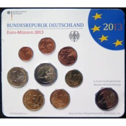 Allemagne - Plaquette BU - 2013 D - 1 cent à 2 euros + 2 euros commémo.