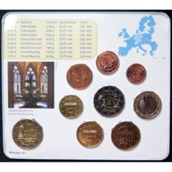 Allemagne - Plaquette BU - 2013 D - 1 cent à 2 euros + 2 euros commémo.