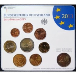 Allemagne - Plaquette BU - 2013 F - 1 cent à 2 euros + 2 euros commémo.