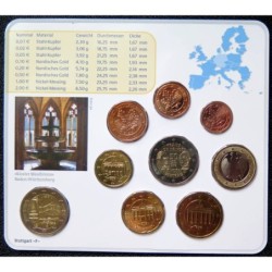Allemagne - Plaquette BU - 2013 F - 1 cent à 2 euros + 2 euros commémo.