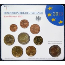 Allemagne - Plaquette BU - 2013 G - 1 cent à 2 euros + 2 euros commémo.