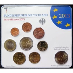 Allemagne - Plaquette BU - 2013 J - 1 cent à 2 euros + 2 euros commémo.
