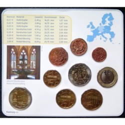 Allemagne - Plaquette BU - 2013 J - 1 cent à 2 euros + 2 euros commémo.