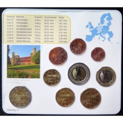 Allemagne - Plaquette BU - 2014 J - 1 cent à 2 euros + 2 euros commémo.