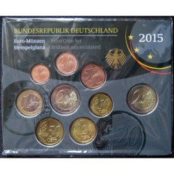 Allemagne - Plaquette BU - 2015 G - 1 cent à 2 euros + 2 euros commémo.