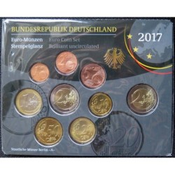 Allemagne - Plaquette BU - 2017 A - 1 cent à 2 euros + 2 euros commémo.