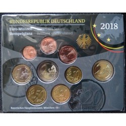 Allemagne - Plaquette BU - 2018 D - 1 cent à 2 euros + 2 euros commémo.