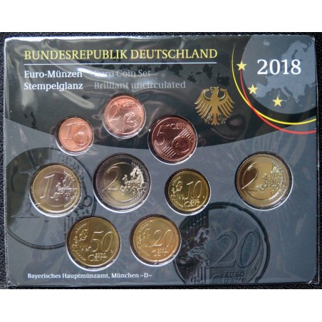 ALLEMAGNE - Plaquette BU - 2018 D - 1 cent à 2 euros + 2 euros commémo. ALLEMAGNE - Plaquette BU - 2018 D - 1 cent à 2 euros + 2 euros commémo.