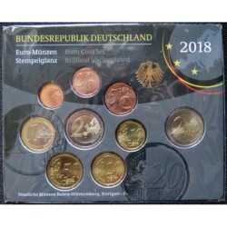 Allemagne - Plaquette BU - 2018 F - 1 cent à 2 euros + 2 euros commémo.