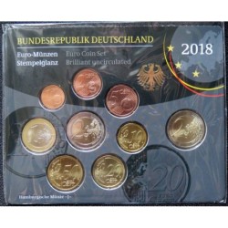 Allemagne - Plaquette BU - 2018 J - 1 cent à 2 euros + 2 euros commémo.