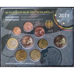 Allemagne - Plaquette BU - 2019 D - 1 cent à 2 euros + 2 euros commémo.