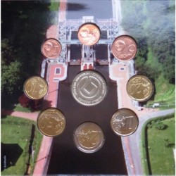 Belgique - Coffret BU - 2007 - 1 cent à 2 euros + médaille