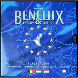 Benelux - Coffret 2007 - 1 cent à 2 euros Belgique / Pays-Bas / Luxembourg