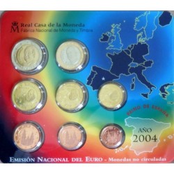 Espagne - Plaquette BU - 2004 - 1 cent à 2 euros