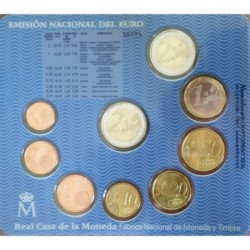 Espagne - Plaquette BU - 2009 - 1 cent à 2 euros + 2 euros commémo.