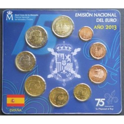 Espagne - Plaquette BU - 2013 - 1 cent à 2 euros + 2 euros commémo.
