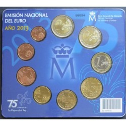 Espagne - Plaquette BU - 2013 - 1 cent à 2 euros + 2 euros commémo.