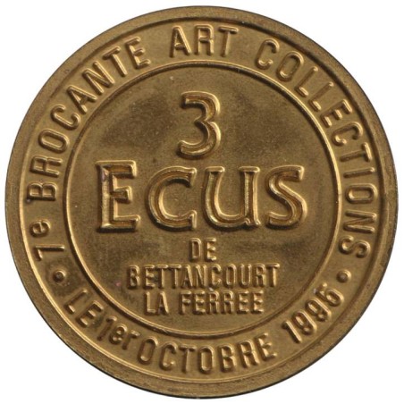 BETTANCOURT LA FERREE - 3 ecu des villes - 1995 - Etat : SUP BETTANCOURT LA FERREE - 3 ecu des villes - 1995 - Etat : SUP