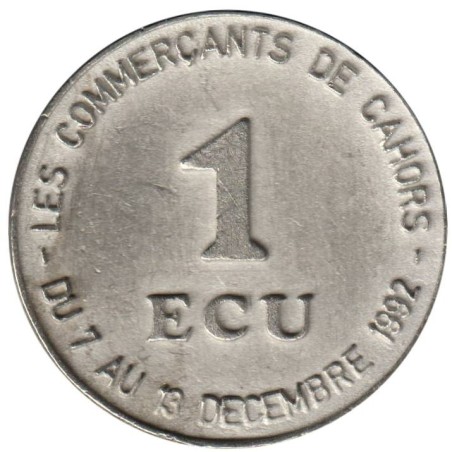 CAHORS - 1 ecu des villes - 1992 - Etat : TTB CAHORS - 1 ecu des villes - 1992 - Etat : TTB