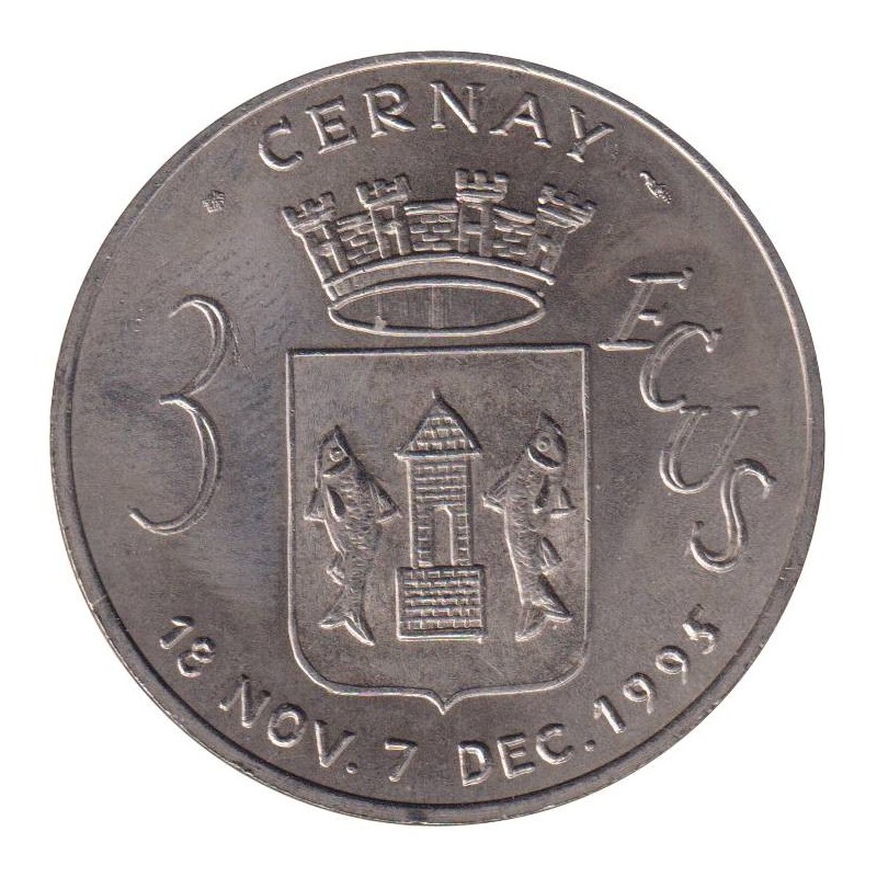 CERNAY - 3 ecu des villes - 1995 - Etat : SPL