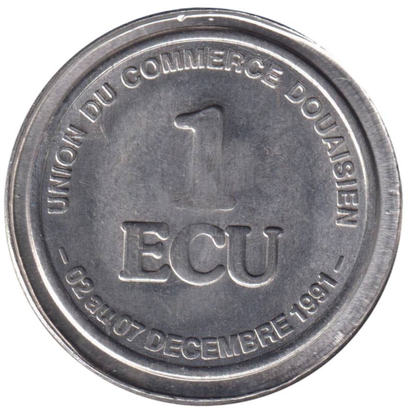 DOUAI - 1 ecu des villes - 1991 - Etat : SUP DOUAI - 1 ecu des villes - 1991 - Etat : SUP