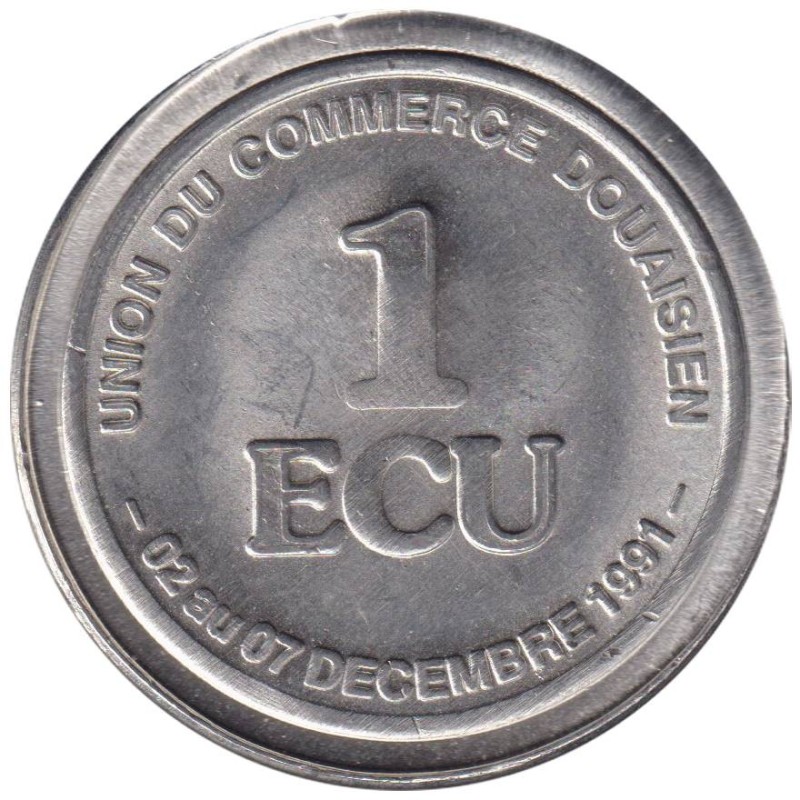 DOUAI - 1 ecu des villes - 1991 - Etat : SUP DOUAI - 1 ecu des villes - 1991 - Etat : SUP
