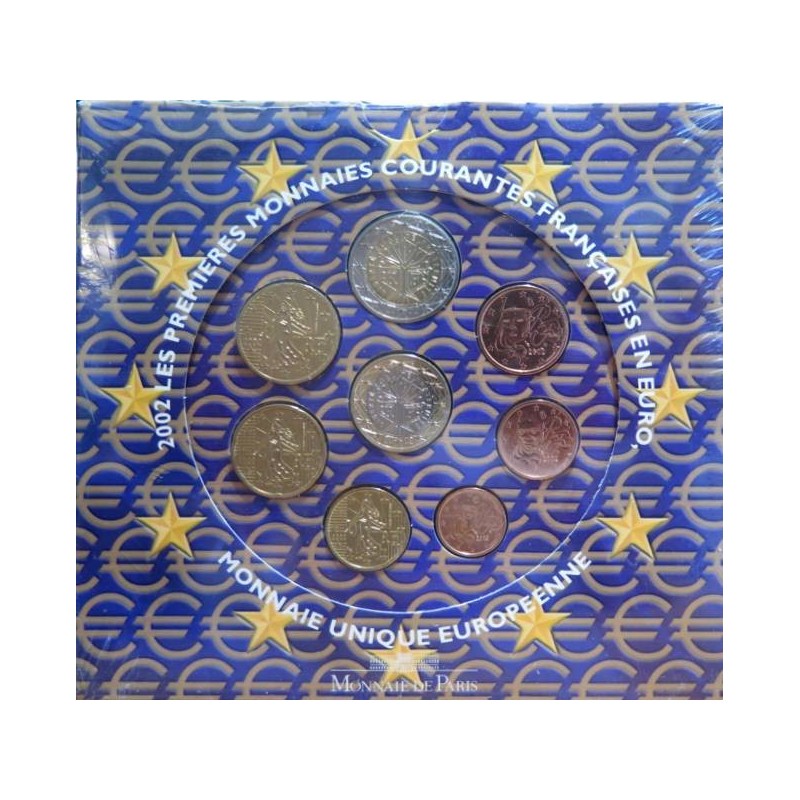 France - Coffret BU - 2002 - 1 cent à 2 euros