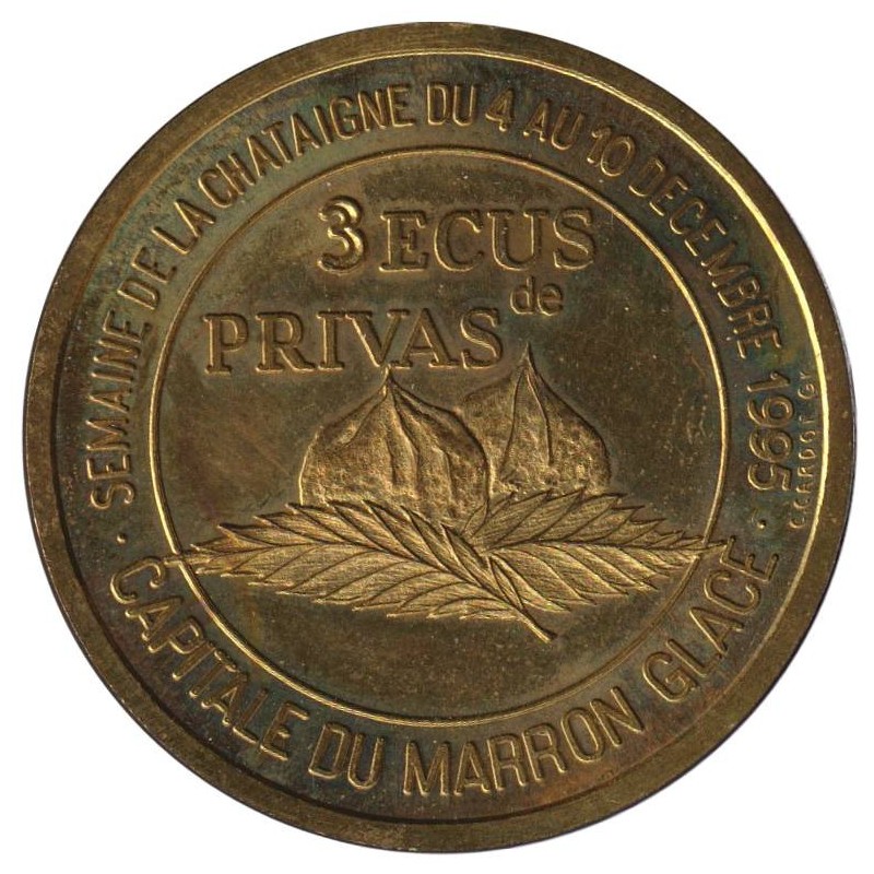 PRIVAS - 3 ecu des villes - 1995 - Etat : SUP PRIVAS - 3 ecu des villes - 1995 - Etat : SUP