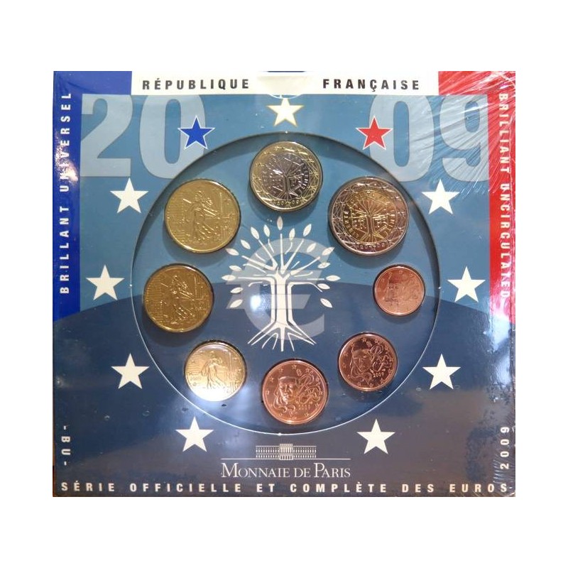France - Coffret BU - 2009 - 1 cent à 2 euros
