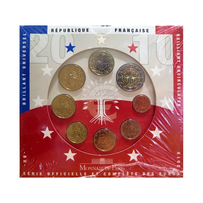 France - Coffret BU - 2010 - 1 cent à 2 euros