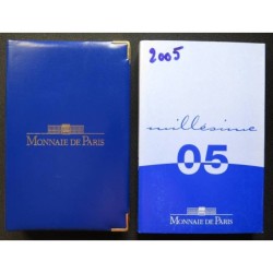 France - Coffret BE - 2005 - 1 cent à 2 euros + 5 euros Panthéon