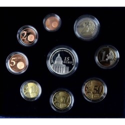 France - Coffret BE - 2007 - 1 cent à 2 euros + 15 euros Panthéon
