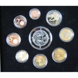 France - Coffret BE - 2015 - 1 cent à 2 euros + 10 euros Coq