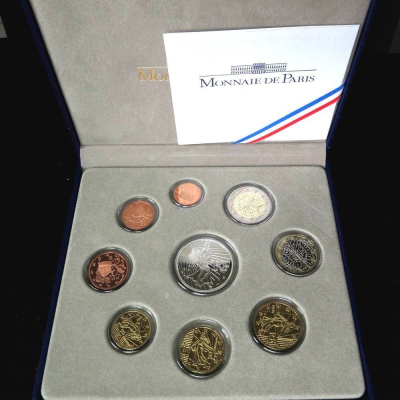 France - Coffret BE - 2010 - 1 cent à 2 euros + 15 euros Semeuse