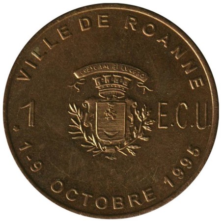 ROANNE - 1 ecu des villes - 1995 - Etat : SUP