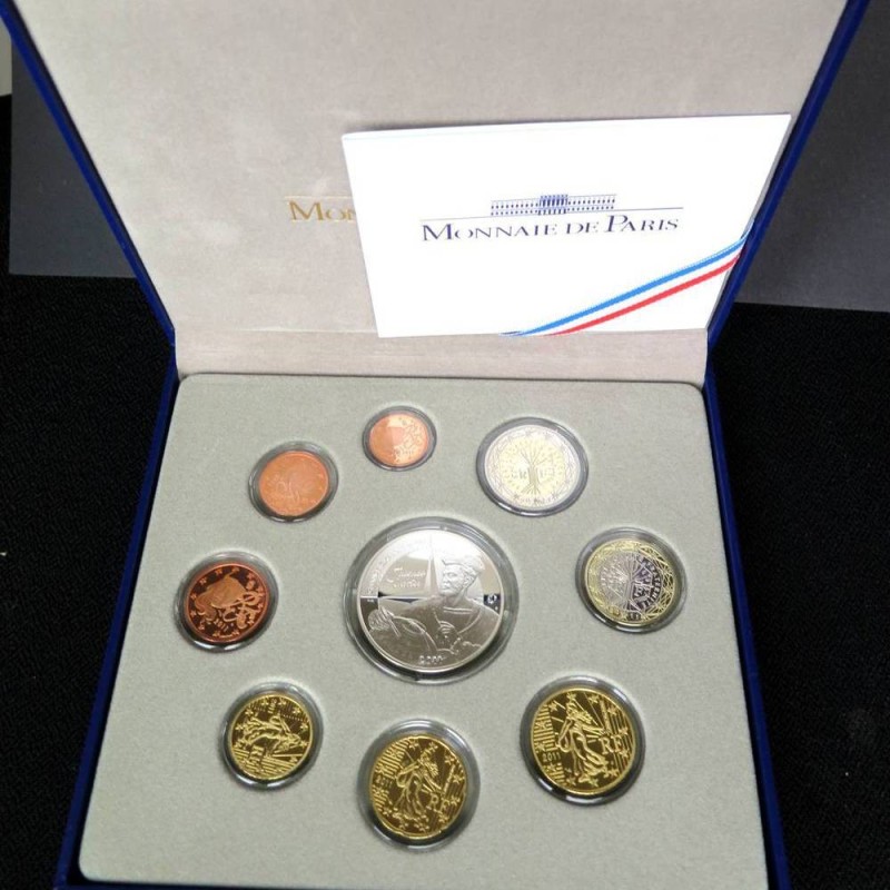 France - Coffret BE - 2011 - 1 cent à 2 euros + 10 euros Jacques Cartier