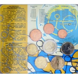 Grèce - Plaquette BU - 2009 - 1 cent à 2 euros commémo.