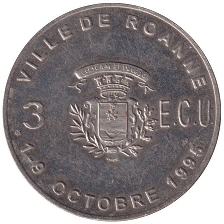 ROANNE - 3 ecu des villes - 1995 - Etat : SUP