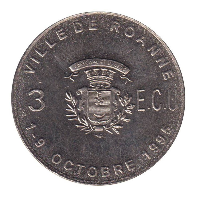 ROANNE - 3 ecu des villes - 1995 - Etat : SUP ROANNE - 3 ecu des villes - 1995 - Etat : SUP