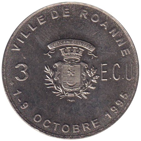 ROANNE - 3 ecu des villes - 1995 - Etat : SUP